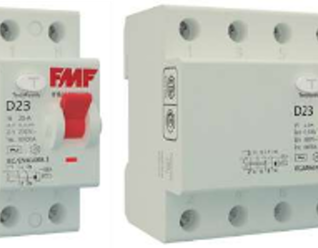 Mini Breaker diferencial serie D23 2X25A /230V AC, 30mA clase A,AC Marca FMF