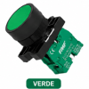 Pulsador de reemplazo serie P05, plástico verde (Ø22mm) Marca FMF