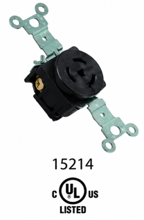 Toma incrustar industriales de seguridad ¼ de giro nema 20A L6 - 15R Marca  EBCHQ
