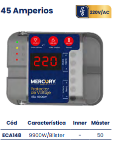 Protector de voltaje 45 amperios Marca Mercury