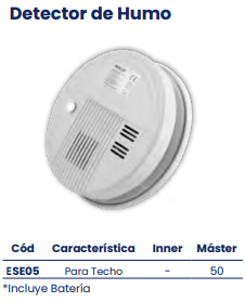 Detector de humo Marca Mercury