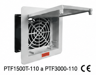 Ventilador con Filtro para Gabinete Eléctrico IP54, 110 VAC, 100 m³/h Marca Plastim