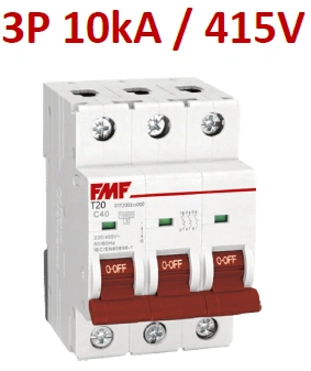 Mini breaker termomagnético 3P 100A Marca FMF