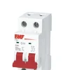 Mini breaker termomagnético DC 2P 63A Curva C Marca FMF