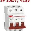 Mini breaker termomagnético 3P 16A Curva C Marca FMF