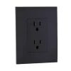 Tomacorriente doble integral 15A/127V Spazio negro mate Marca Ciles