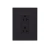 Tomacorriente doble gfci 20A Spazio negro mate Marca Ciles