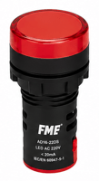 Piloto luminoso LED rojo 22mm 110VAC Marca FMF