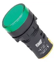 Piloto luminoso LED verde 22mm 110VAC Marca FMF