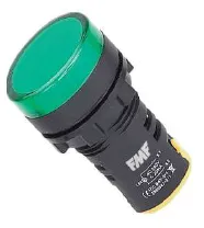 Piloto luminoso LED verde 22mm 230VAC Marca FMF