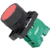 Pulsador plástico rojo NC con retorno Ø22 mm Marca FMF