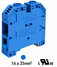 Bornera Tornillo 10mm² 57A 750V Azul x 10 Unid Onka Marca Onka