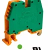 Bornera Tierra  2.5mm² 24A 750V Amarillo-Verde Marca Onka