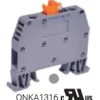 Bornera Tierra 35mm² 125A 750V Amarillo-Verde Marca Onka