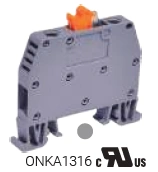 Bornera Tierra 35mm² 125A 750V Amarillo-Verde Marca Onka