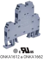 Bornera Doble Tornillo  4mm² 32A 500V UL Marca Onka