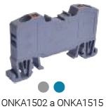 Bornera de Resorte  2.5mm² 24A 750V Gris x 10 Unid Marca Onka