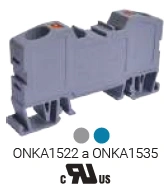 Bornera de Resorte  6mm² 41A 750V Gris  x 10 Unid Marca Onka