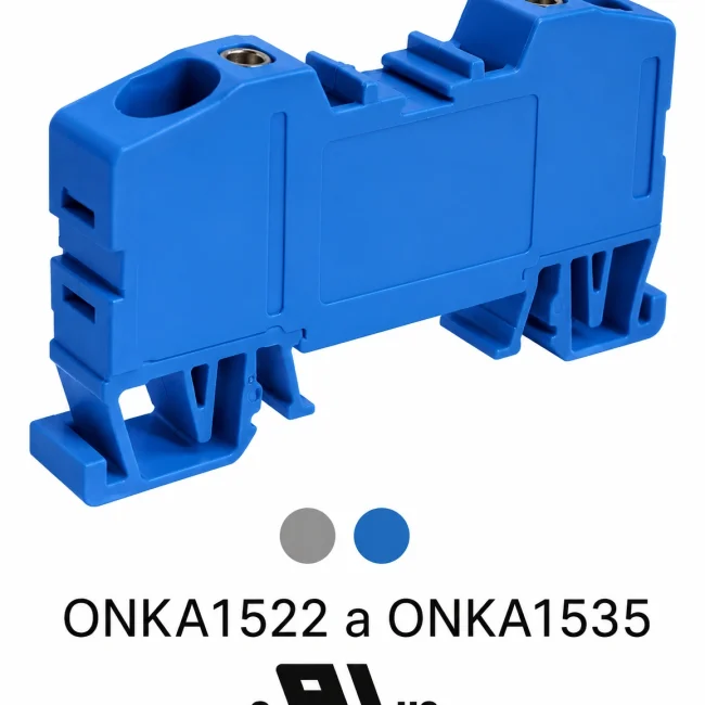 Bornera de Resorte  6mm² 41A 750V Azul  x 10 Unid Marca Onka