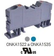 Bornera de Resorte  10mm² 57A 750V Gris  x 10 Unid Marca Onka