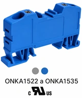 Bornera de Resorte  10mm² 57A 750V Azul  x 10 Unid Marca Onka