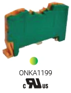 Bornera Tierra de Resorte  4mm² 32A 750V Verde Amarillo  x 10 Unid Marca Onka