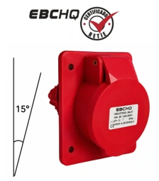 Toma incrustar Plug IEC IP44 / 32A / 2P + T / 200-250V Marca EBCHQ