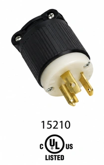 Clavija industriales de seguridad ¼ de giro nema 15A Marca  Ebchq