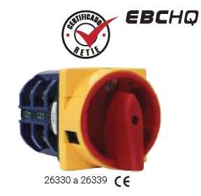 Interruptores rotativos para candado (4 polos) 25A Marca  Ebchq