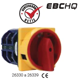 Interruptores rotativos para candado (4 polos) 32A Marca  Ebchq