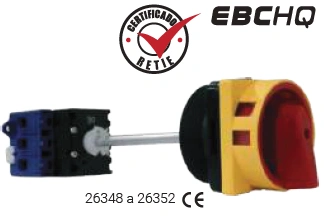 Interruptores rotativos para puerta (3 polos) 63A Marca  Ebchq