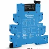 Interfaces modulares a relé / 5 pines / 240vac/dc / conexión tipo push-in / admite modulo porta fusible. Marca FINDER