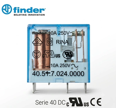 Mini relevo 24vdc 8 pines Marca FINDER