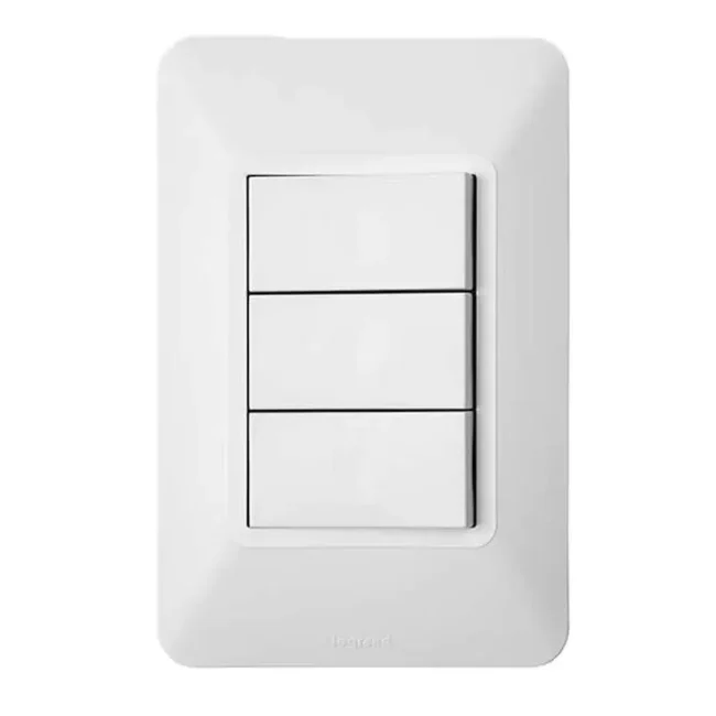 Interruptor elit conmutable triple blanco Marca Legrand