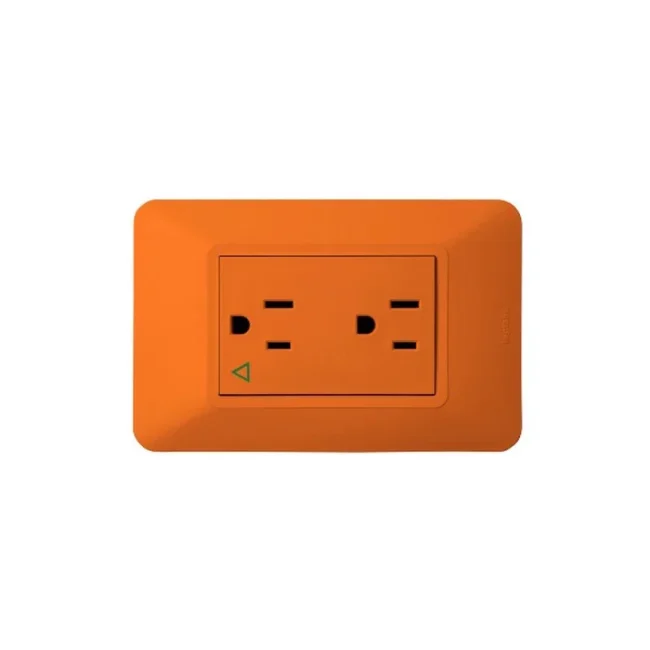 Toma elit doble c.p t.aisl naranja Marca Legrand