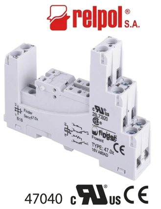 Base para mini relevo 8 pines / 12A Marca RELPOL