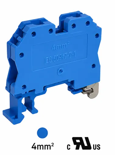 Bornera torn 32A/750V 4mm2 azul x 10 unidMarca Onka Marca Onka