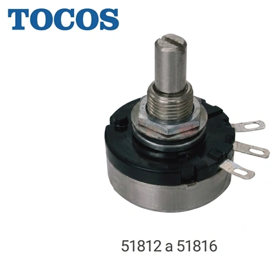 Potenciómetro lineal 1 vuelta 10 kΩ Marca TOCOS