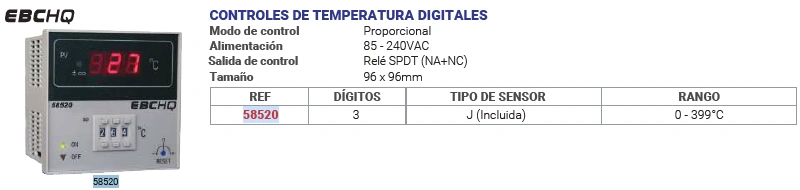 Control de procesos digitales temperatura 85 - 240VAC Marca EBCHQ - Image 2