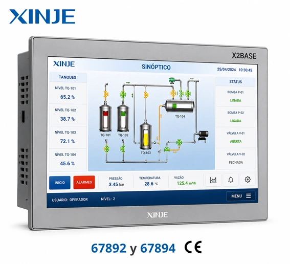 Pantallas táctiles serie ts 256MB Marca XINJE