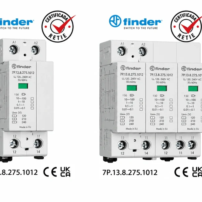 DPS Tipo 1+2 Bipolar 275 VAC 12.5 kA con Contacto Remoto Finder Ref. 7P.12.8.275.1012