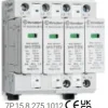 DPS Tipo 1+2, configuración especial multipolar, Un 230 Vca, Uc 275 Vca, Iimp 12,5 kA, In 30 kA Marca Finder