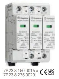 DPS Tipo 2 Tripolar 120 VAC / 150 VDC 15 kA con Contacto Remoto