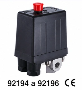 Presostato para Aire 80-115 PSI 4 Vías Conexión 1/4" NPT Marca EBCHQ