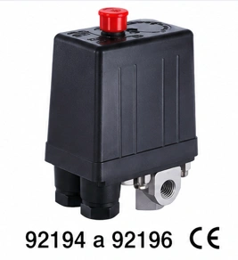 Presostato para Aire 80-115 PSI 4 Vías Conexión 1/4" NPT Marca EBCHQ