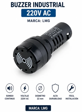 Buzzer Industrial 220V AC Marca LMG