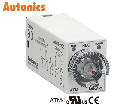 Temporizadores analógicos miniatura al trabajo 28 x 21.5mm 220VAC Marca AUTONICS