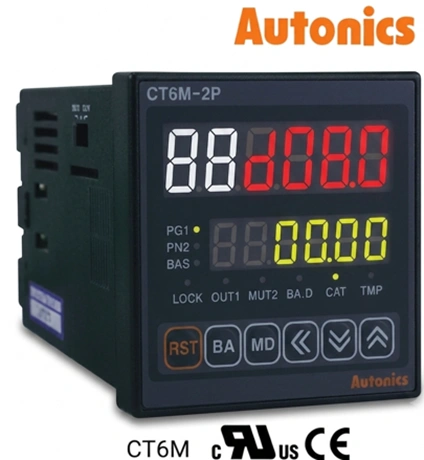 Controlador contadores de baches / temporizadores Doble Marca AUTONICS