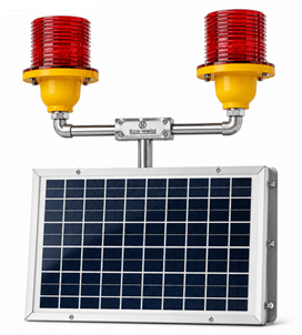 Baliza de Obstrucción Doble Solar LED Eco-Welld