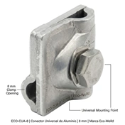 Conector Universal de Aluminio 8 mm Marca Eco-Welld